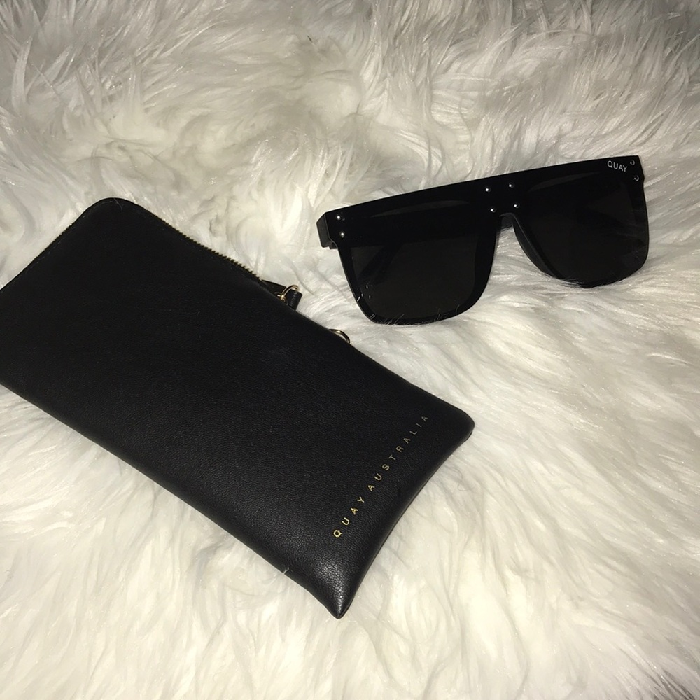 new #QuayxKylie Hidden Hills black sunglasses